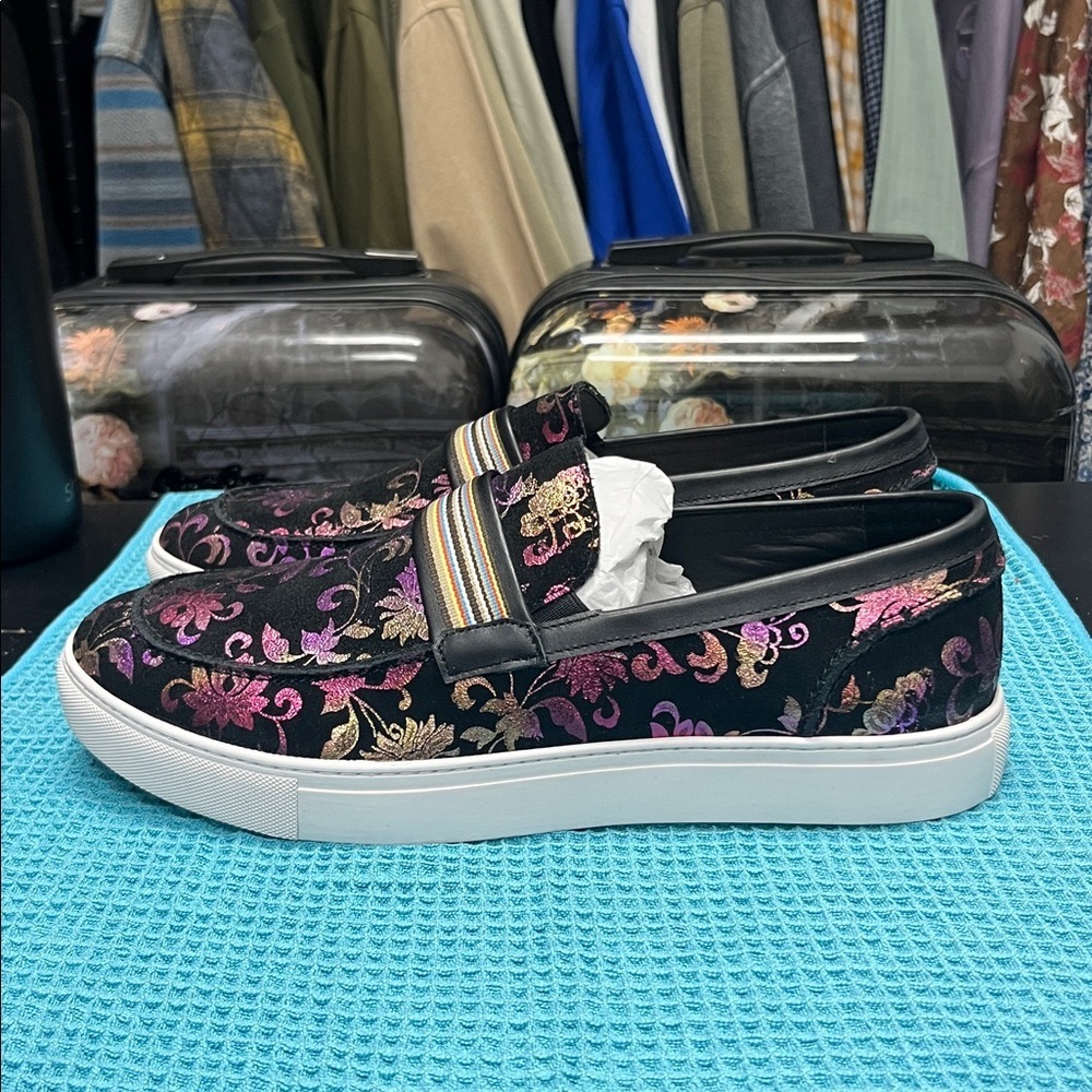 Robert Graham Go Go Floral Slip On Sneakers